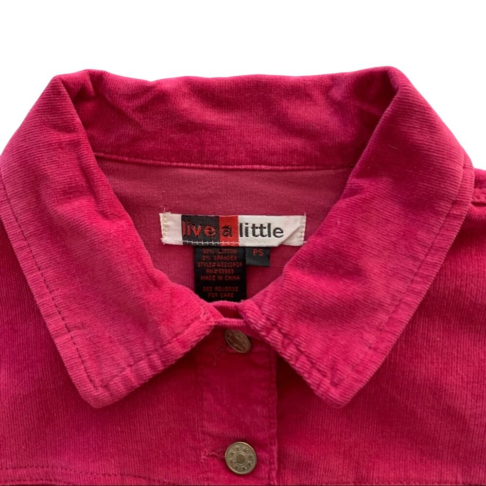 Reworked Apparel The Rolling Stones Pink Corduroy Upcycled Jacket Women's Small - Picture 4 of 7